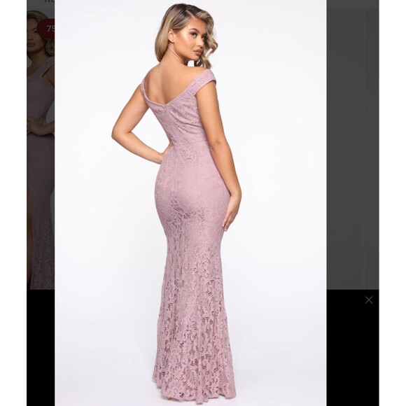 Fashion nova Eyes On You Lace Maxi Dress - Mauve - Picture 3 of 3